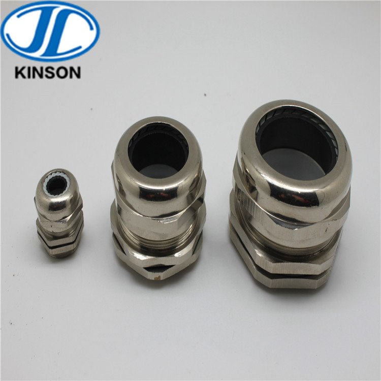 Brass nickel plated metal cable gland 