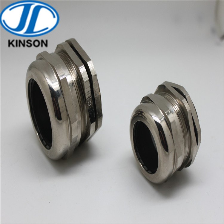 Brass nickel plated metal cable gland 